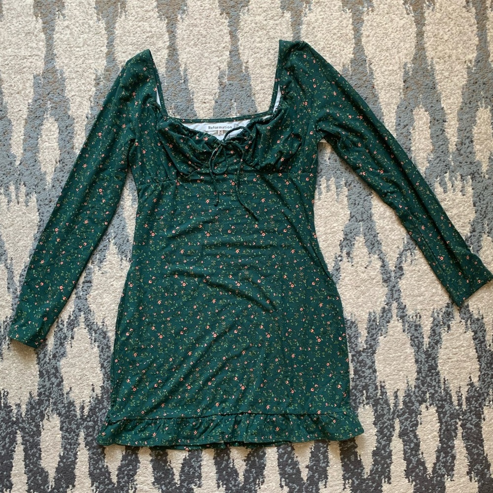 NWT Reformation Anjeline floral-print mini dress